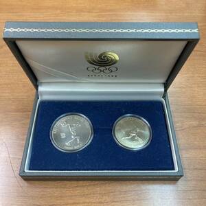 #10704 1988年ソウルオリンピック記念銀貨 プルーフ貨幣セット 未使用1000ウォン 2000ウォン 韓国五輪記念メダルsv925コイン硬貨