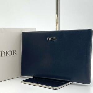 1円【新品未使用】DIOR ディオール セカンドバッグ クラッチバッグ ポール レザー ビジネス レディース メンズ ブラック 千鳥柄