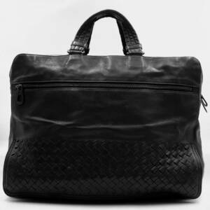 1円【高級品】BOTTEGA VENETA ボッテガヴェネタ メンズ 2way ビジネスバッグ ブリーフケース リュック イントレチャート レザー ブラック