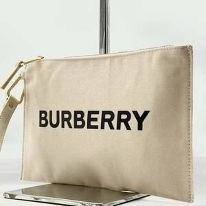 1円【新品未使用】BURBERRY バーバリー クラッチバッグ セカンドバッグ ポーチ ハンドバッグ キャンバス 希少 ビジネス レディース メンズ