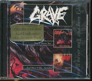 JA778●【送料無料】グレイヴ(GRAVE)「YOU'LL NEVER SEE... / ...AND HERE I DIE... SATISFIED」輸入盤CD 未開封品