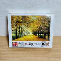 未開封 ジグソーパズル 日本の風景 金色の銀杏並木-東京 450ピース スモールピース 26×38㎝ パズルの達人 エポック社　_画像1