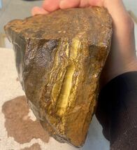 アフリカ産超巨石天然レアタイプタイガーアイ原石3.44kg_画像1