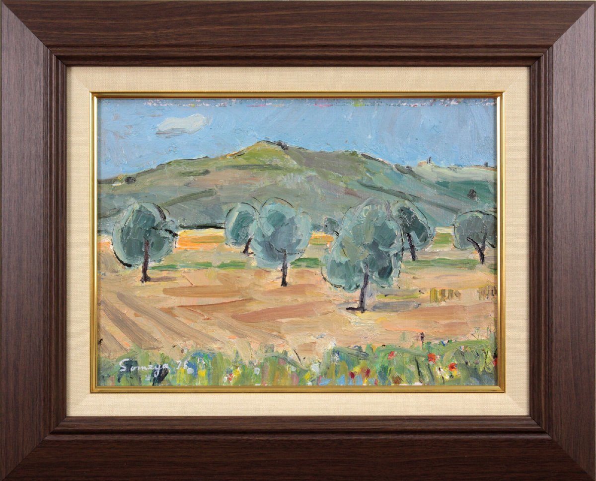 Sadao Someya 西班牙的橄榄树和野花油画 [保证正品] 绘画 - 北海道画廊, 绘画, 油画, 自然, 山水画