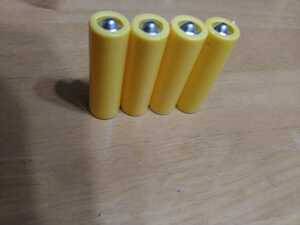 【送料無料　単３型　ダミー電池　０Ｖ電池　４本セット　AA　14500　USB電源化に　電圧調整に】１