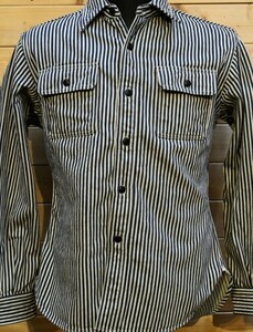 極美品 デラックスウエア DELUXEWARE 長袖シャツ HV-01 HICKORY NEL SHIRT BIG.HICKORY