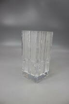 HOYAクリスタル　すりガラスの高級花瓶　21㎝_画像3