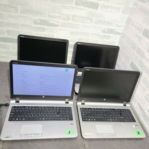 【現状品】管1W30 hp Probook 450 G3 CPU core i5-6200U Bios起動OK HDD無し、メモリー 4GB、バッテリー有り　4台セット 