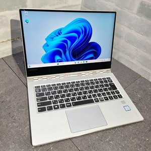 【中古動作品】管1W99 Lenovo YOGA 910-13IKB 80VF CPU core i7-7500U SSD 512GB、メモリー 16GB 、バッテリー有 クリーンインストール済み