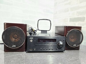 【ジャンク品】管1W184 JVC CD RECEIVER CA-EXN5 2012年製 /スピーカーシステム SP-EXN5 セット 通電OK 