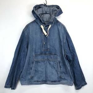 GAP DENIM ギャップ アノラックパーカー デニム生地 XSサイズ コットンリネン生地