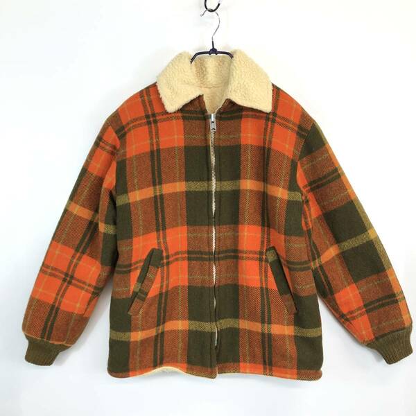 50s vintage ウールリッチ Woolrich リバーシブル フルジップジャケット ウール/ボア