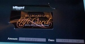 Billboard Live Gift Card ビルボードライブギフトカード 21000円分 2023/2/20迄有効@SHIBUYA