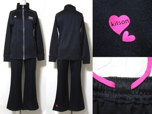 * including carriage * new goods *Kitson / lady's * jersey *L* top and bottom set * switch * stitch * navy *