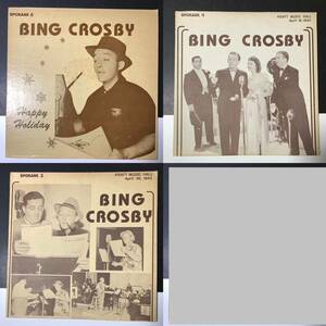 ★LP/US盤/3枚/BING CROSBY/SPOKANE #3(KRAFT MUSIC HALL.1942)/SPOKANE #4 (KRAFT MUSIC HALL.1942)/SPOKANE #6(HAPPY HOLIDAY)/レコード