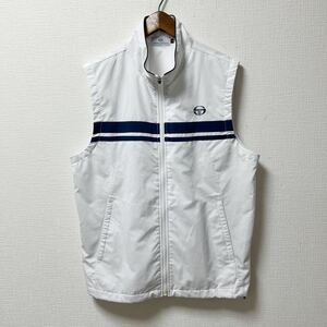 SERGIO TACCHINI セルジオタッキーニ ジップベスト Lサイズ ホワイト ポリエステル