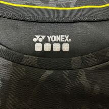 YONEX ヨネックス 半袖 Tシャツ プラクティスシャツ Lサイズ 透かし柄 ブラック ポリエステル_画像3