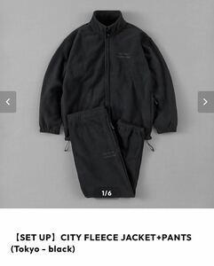 ENNOY CITY FLEECE JACKET+PANTS Tokyo - black XL フリース スタイリスト私物 シティーフリース エンノイ シャカシャカ