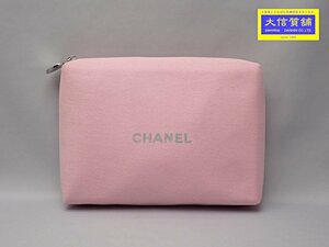 CHANEL シャネル コットン ポーチ ノベルティ ピンク 非売品 中古B+ 【送料無料】 A-8290