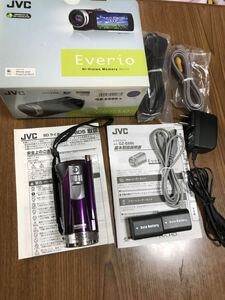 録画再生確認済 JVC Everio GZ-E690-V 40x 純正バッテリー2個付き ビデオカメラ