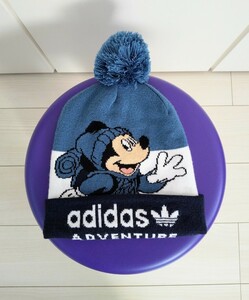 【2022モデル】アディダス MICKEY MOUSE BEANIE OSFZ(54-57㎝) ミッキーマウス ビーニー ブルー系 ニット帽 ディズニー 男女 adidas HK4925