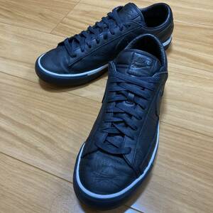 ■美品 正規品■BLACK コムデギャルソン ナイキ NIKE ブレザー スニーカー■US10 28cm■BLAZER LOW CDG レザー■