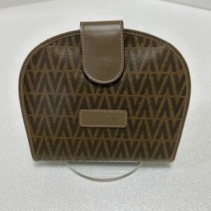 ☆美品☆ MARIO VALENTINO マリオヴァレンティノ　折り財布　小銭入れ　コインケース　総柄　ブラウン系【USED】1209