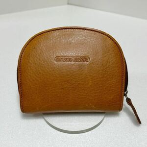 GIORGIO ARMANI ジョルジオ アルマーニ　折り財布 半円型　ポーチ型　レザー　小銭入れ有 【USED】1221