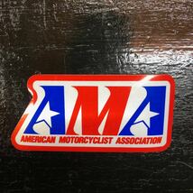 AMA ビンテージ ステッカー大 ハーレーダビッドソン モーター系 デッドストック バイカー AMA Vintage Sticker Square American Motorcycle_画像3