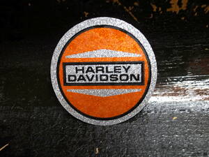 ビンテージ ステッカー ハーレーダビッドソン バイカー チョッパー　Harley Davidson GLITTER Vintage Sticker(SILVER×ORENGE)