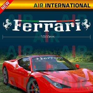 【AIR int'l製品】　FERRARI『FERRARI』 Fガラス　ハチマキタイプ　デカール ステッカー 7色選択可能 1枚（フェラーリ）