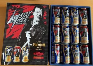 【空き缶】サントリー ザ・プレミアムモルツ 350ml STAY ROCK 特別デザインアソートセット12缶 矢沢永吉 プレモル