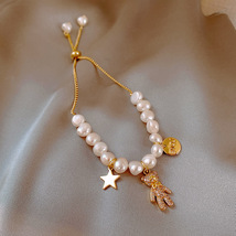 真珠のブレスレット チェーン 腕輪 高品質 レディースアクセサリー バングル ジュエリー プレゼント パーティー 祝日 入学式 卒業式zs12_画像3