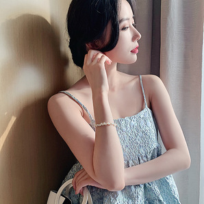 淡水パール 真珠のブレスレット チェーン 腕輪 高品質 レディースアクセサリー バングル 装飾品 ジュエリー プレゼント 祝日 極上 zs18の画像5