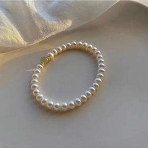 淡水パール 真珠のブレスレット チェーン 腕輪 高品質 レディースアクセサリー バングル 装飾品 プレゼント 誕生日 結婚式 美品 極上zs24の画像3