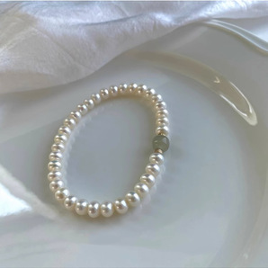 淡水パール 真珠のブレスレット チェーン 腕輪 高品質 レディースアクセサリー バングル 装飾品 プレゼント 誕生日 結婚式 美品 極上zs24の画像8