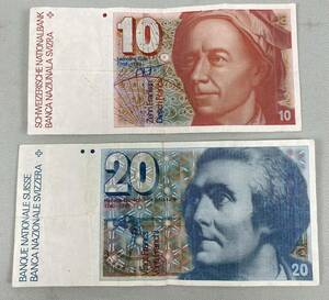 外国紙幣 フラン スイス　旧紙幣　ヨーロッパ　30フラン