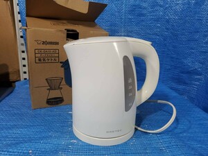 [ price cut ] *500 jpy prompt decision! upbgdoli Tec electric kettle PO-121 1.0L white DRETEC