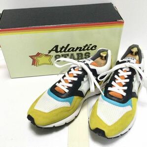 8.5@ 新品「Atlantic STARS」“POLARIS SNG F07” 80'sヴィンテージ×モダンデザイン ローカット レザースニーカー SIZE:42 イタリア製