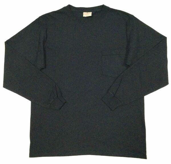 新品「Goodwear」“REGULER-FIT LONG SLEEVE T” アメリカンコットン100% 胸ポケット付き ロングスリーブTシャツ SIZE:M USA製