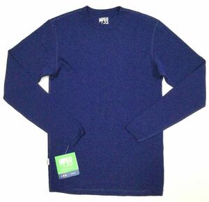 新品「MINUS33」“705 CHOCORUA CREW” スーパーファインメリノウール100% 長袖 インナー/アンダーウェア SIZE:S Navy ②