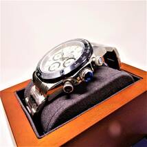 送料無料・新品・パガーニデザイン・セイコー製VK63クロノグラフ式腕時計 ・オマージュウオッチ・ステンレスモデル・ホワイト文字盤文字盤_画像3