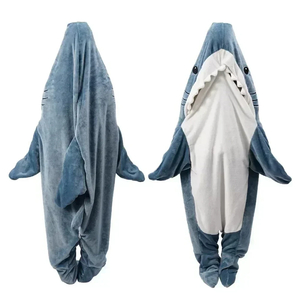 #0801#子供.大人.サメの寝袋、柔らかい毛布、サメ.鮫.かわいい、昼寝毛布、パジャマ、オフィス、カラカル..着ぐるみ.パジャマ.M～３XL