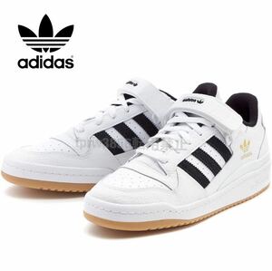 新品未使用 アディダス FORUM LOW【28.5cm】定価15400円 フォーラム 本革 レザー adidas スニーカー アディダス 白 ローカット01924 靴