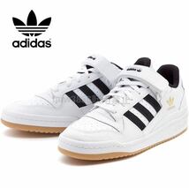 新品未使用 アディダス FORUM LOW【28cm】定価15400円 フォーラム 本革 レザー adidas スニーカー アディダス 白 ローカット01924 靴_画像1