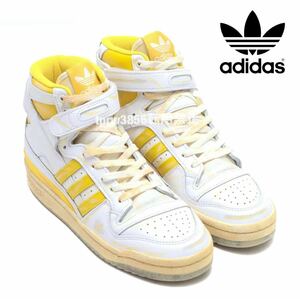 新品 adidas フォーラム ハイ【26.5cm】定価28000円 ビンテージ FORUM 84 HI 本革 スニーカー アディダス ハイカット 靴 レザー 6468 靴 白