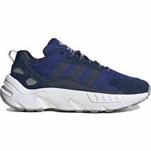 新品未使用 アディダス ZX 22 BOOST【28.5cm】定価14500円 ブースト スニーカー adidas レザー 本革 スエード 靴 運動 8035 紺 ネイビー_画像4