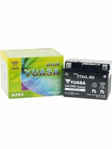 ユアサ　YUASA バッテリー　原付　YTX4L-BS 新品