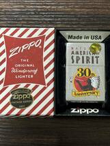 zippo AMERICAN SPIRIT 30th 限定品 Anniversary 2012年製 アメリカンスピリット デッドストック 当選品 1937レプリカ フラットトップ_画像1