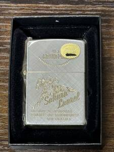 zippo Sakura Laurel 41st GRAND PRIX サクラローレル 4面ゴールド 年代物 1996年製 GOLD BIRTHDAY 91.5.8 競馬 銀メッキ 特殊加工品